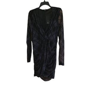 💞3 for $20💞 Fashion Nova Long Night Mini Black Silver Dress Size XL